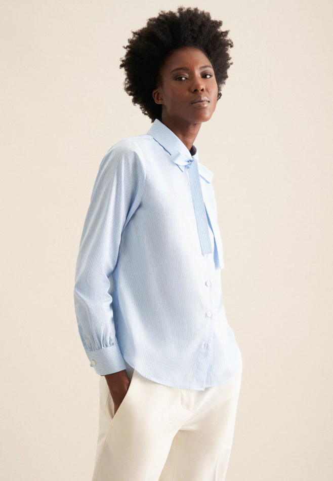 Chemisier chemise rayures dans Bleu Moyen | Boutique en ligne Seidensticker