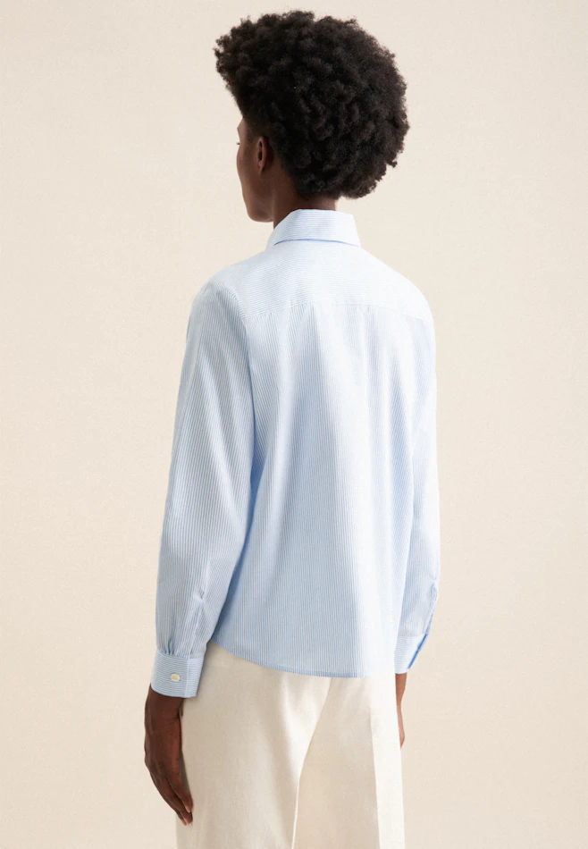 Chemisier chemise rayures dans Bleu Moyen | Boutique en ligne Seidensticker