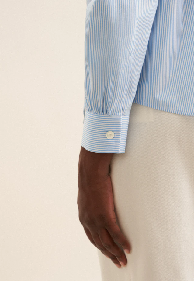 Chemisier chemise rayures in Bleu Moyen |  Seidensticker Onlineshop