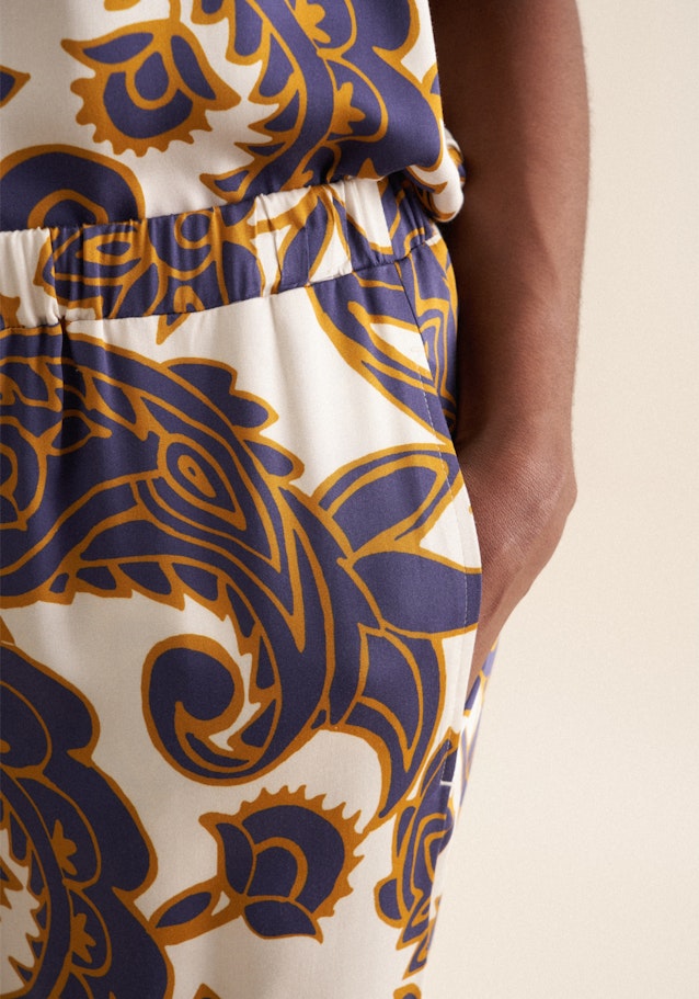 Regular Trousers Paisley in Medium Blue | Seidensticker Onlineshop