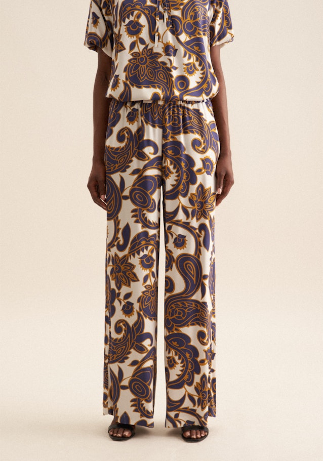 Regular Trousers Paisley in Medium Blue | Seidensticker Onlineshop