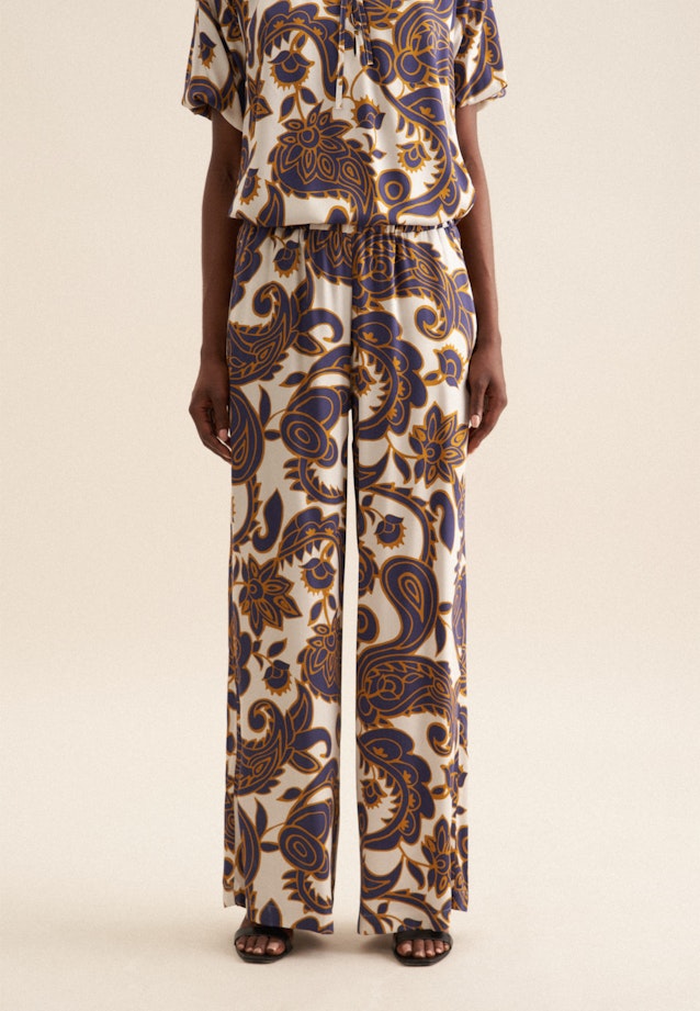 Regular Hose Paisley in Mittelblau |  Seidensticker Onlineshop
