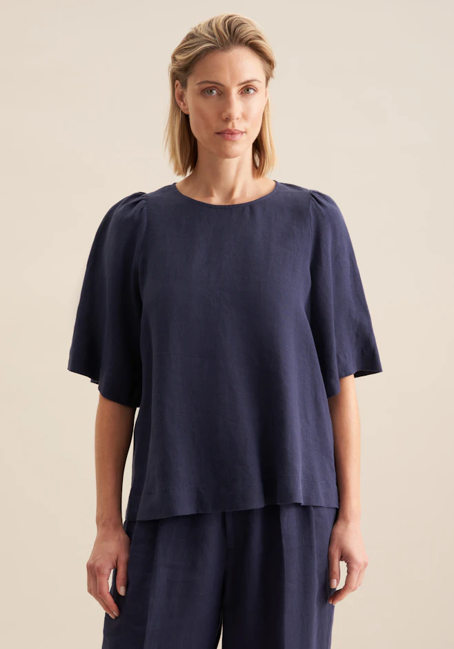 Shirtbluse Uni in Dunkelblau | Seidensticker Onlineshop