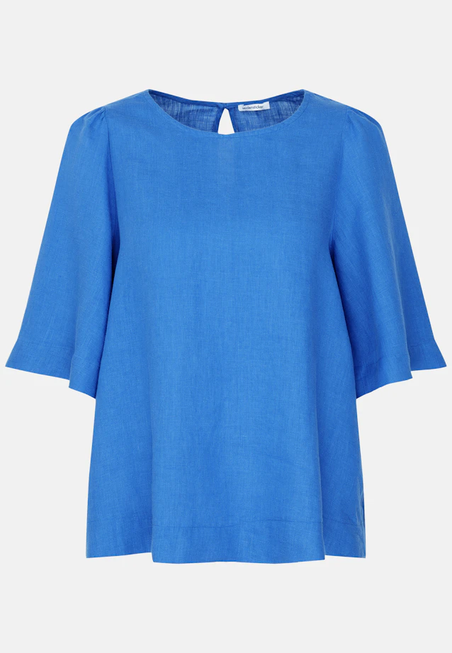 Chemisier Uni in Bleu Moyen |  Seidensticker Onlineshop