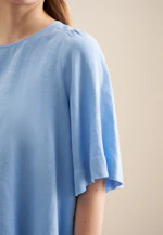 Chemisier Uni in Bleu Moyen |  Seidensticker Onlineshop