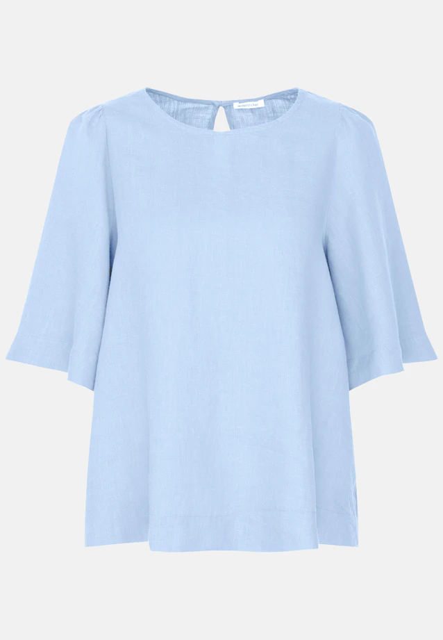 Chemisier Uni in Bleu Moyen |  Seidensticker Onlineshop