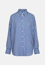 Longbluse Streifen in Mittelblau |  Seidensticker Onlineshop
