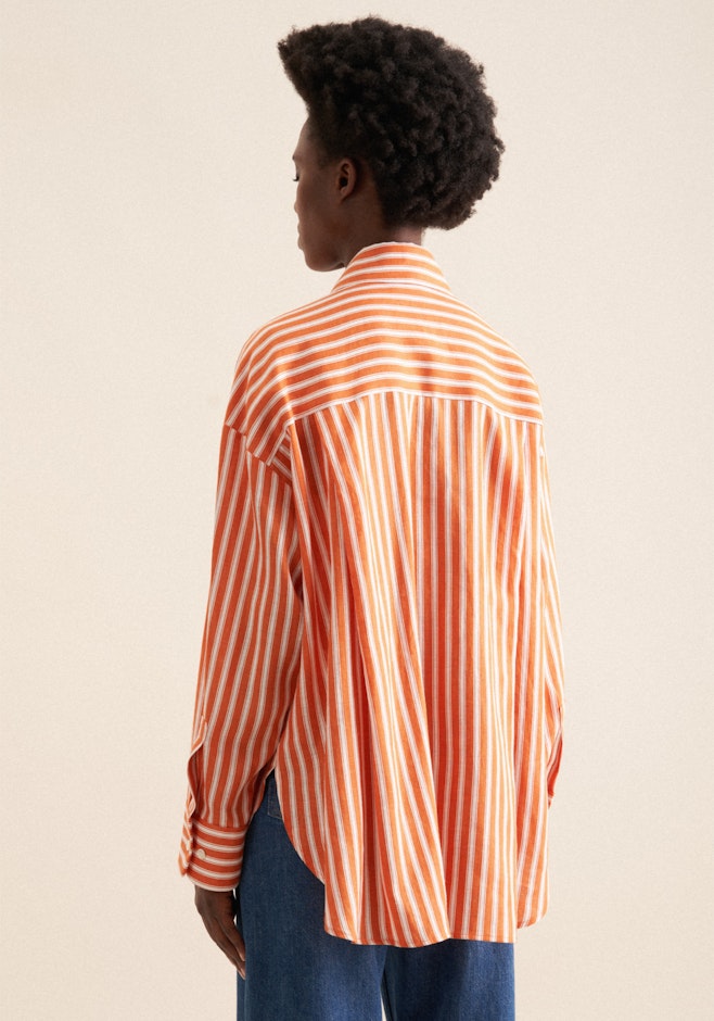 Longbluse Streifen in Orange | Seidensticker Onlineshop