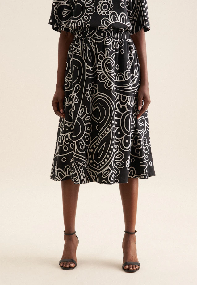 Jupe Paisley in Noir |  Seidensticker Onlineshop