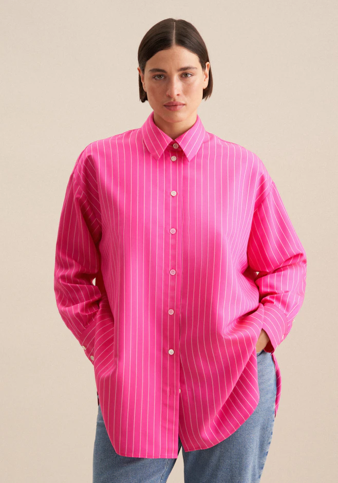 Longbluse Streifen in Rot | Seidensticker Onlineshop