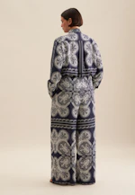 Regular Pantalon Impression sur tissu in Bleu Foncé |  Seidensticker Onlineshop