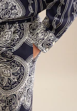 Regular Pantalon Impression sur tissu in Bleu Foncé |  Seidensticker Onlineshop