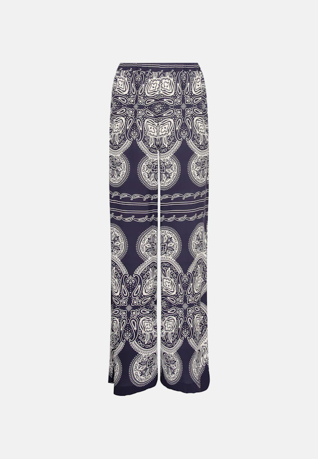 Regular Pantalon Impression sur tissu in Bleu Foncé |  Seidensticker Onlineshop