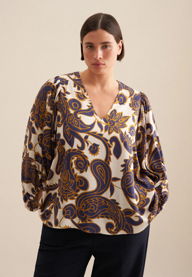Chemisier Paisley dans Bleu Moyen | Boutique en ligne Seidensticker