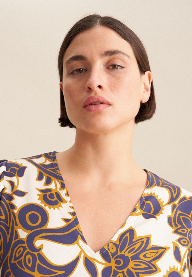 Shirtbluse Paisley in Mittelblau |  Seidensticker Onlineshop