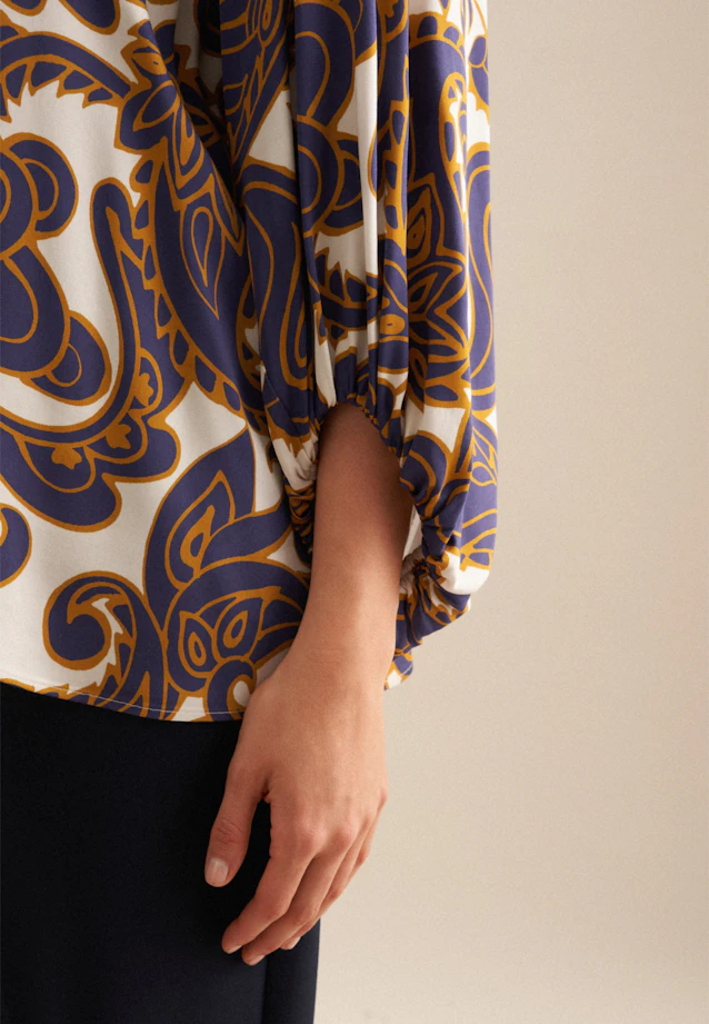 Chemisier Paisley in Bleu Moyen |  Seidensticker Onlineshop