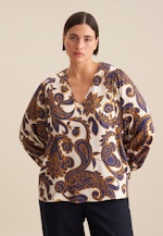 Shirtbluse Paisley in Mittelblau |  Seidensticker Onlineshop