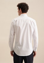 Regular Business Hemd Karo in Mittelblau |  Seidensticker Onlineshop