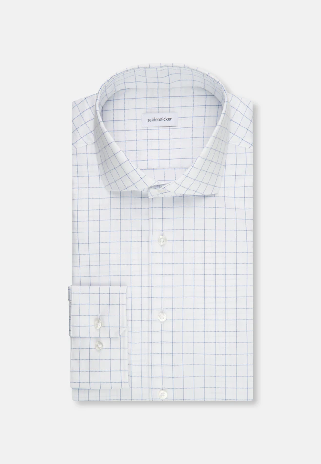 Regular Chemise d'affaires carreaux dans Bleu Moyen | Boutique en ligne Seidensticker