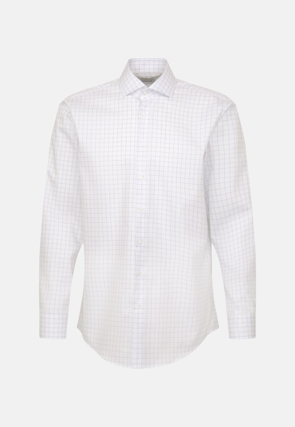 Regular Business Hemd Karo in Mittelblau |  Seidensticker Onlineshop