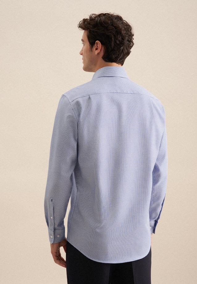 Regular Business shirt Structure in Medium Blue |  Seidensticker Onlineshop