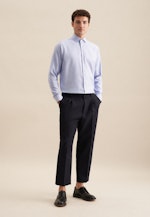 Regular Business shirt Structure in Medium Blue |  Seidensticker Onlineshop
