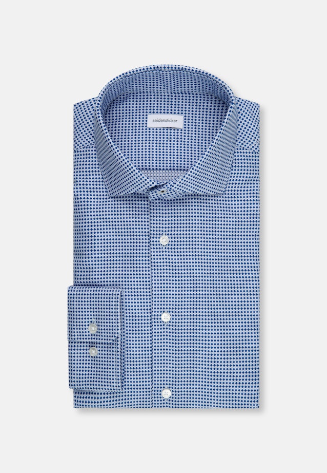 Regular Business shirt Structure in Medium Blue |  Seidensticker Onlineshop