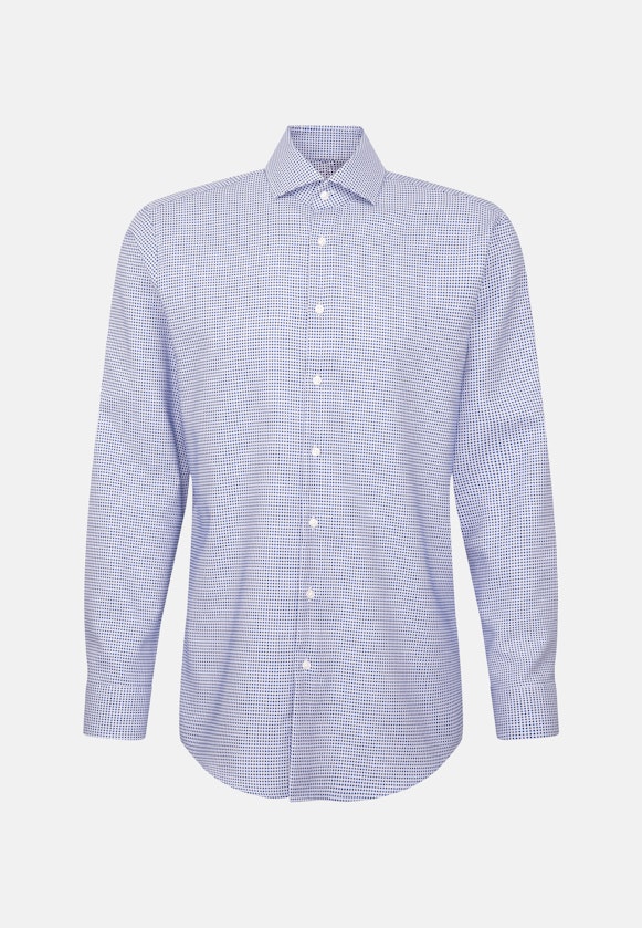 Regular Business shirt Structure in Medium Blue |  Seidensticker Onlineshop
