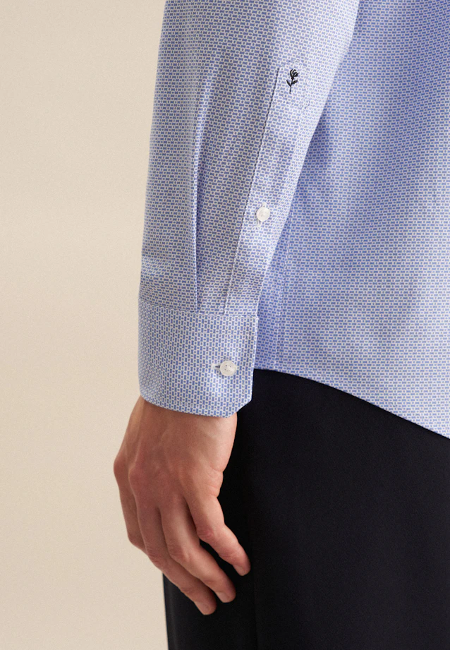 Regular Chemise d'affaires Imprimé in Bleu Clair |  Seidensticker Onlineshop