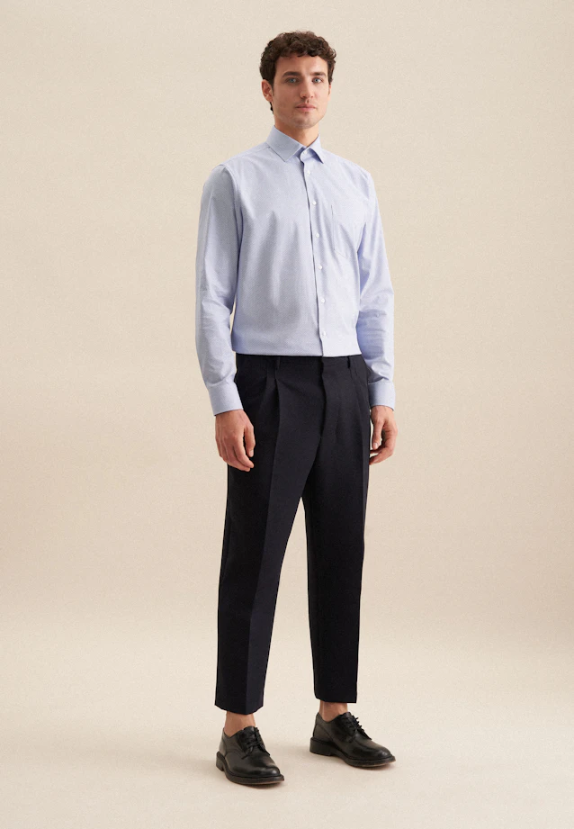 Regular Chemise d'affaires Imprimé in Bleu Clair |  Seidensticker Onlineshop