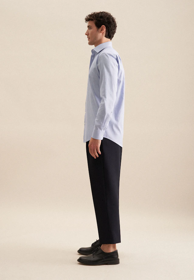 Regular Chemise d'affaires Imprimé in Bleu Clair |  Seidensticker Onlineshop