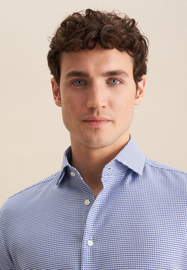 Slim Business shirt Structure in Medium Blue |  Seidensticker Onlineshop