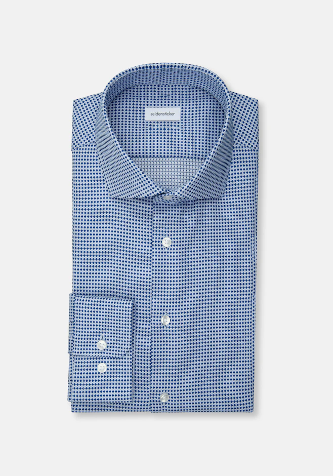 Slim Chemise d'affaires Structure dans Bleu Moyen | Boutique en ligne Seidensticker
