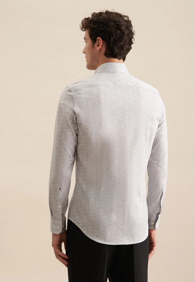 Slim Chemise d'affaires Imprimé in Gris |  Seidensticker Onlineshop