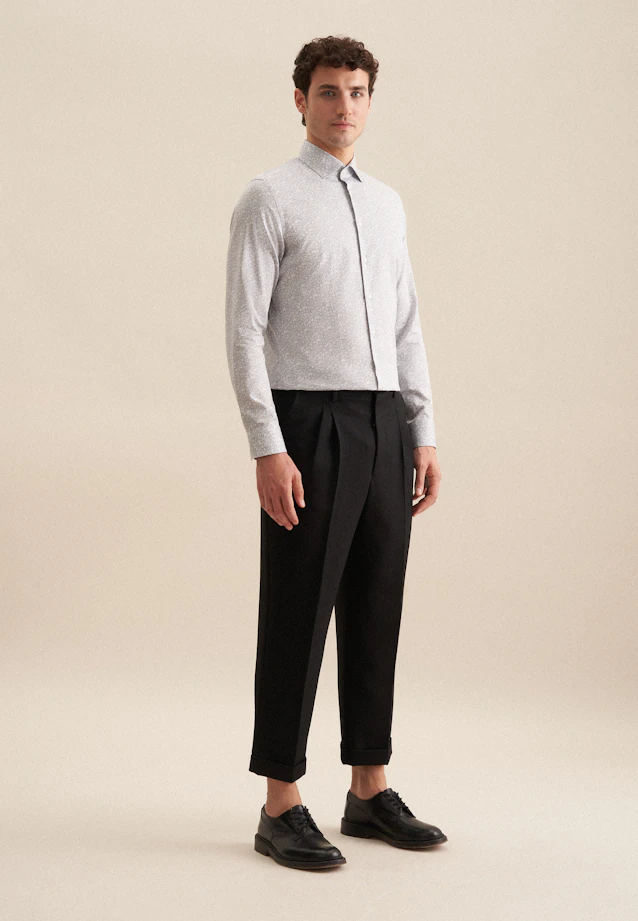 Slim Chemise d'affaires Imprimé in Gris |  Seidensticker Onlineshop