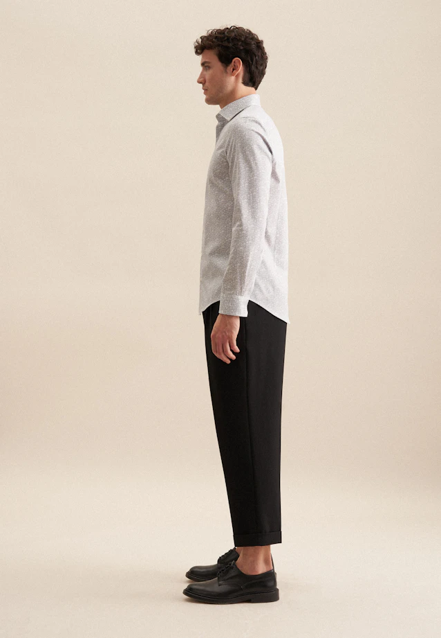 Slim Chemise d'affaires Imprimé in Gris |  Seidensticker Onlineshop
