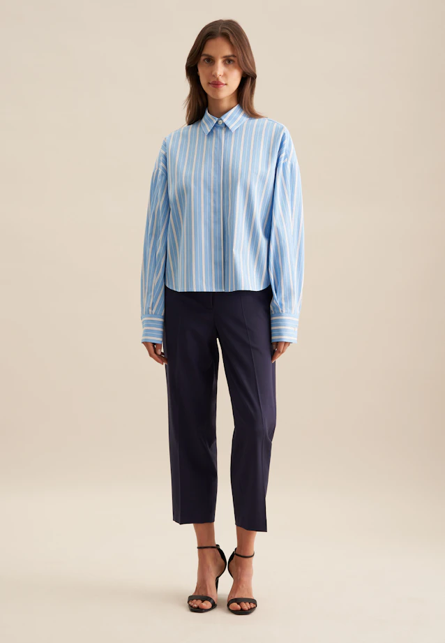 Chemisier chemise rayures in Bleu Moyen |  Seidensticker Onlineshop