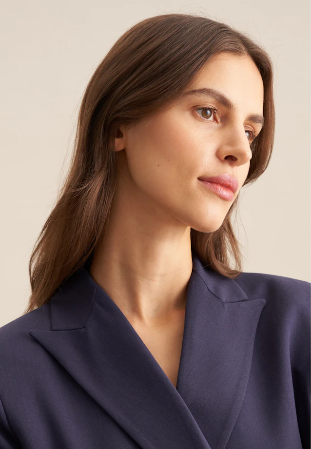 Regular Blazer Uni in Bleu Foncé |  Seidensticker Onlineshop