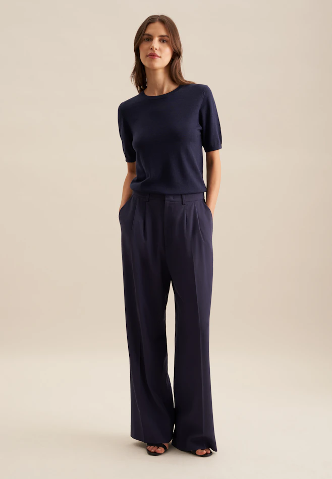 Regular Pantalon Uni dans Bleu Foncé | Boutique en ligne Seidensticker