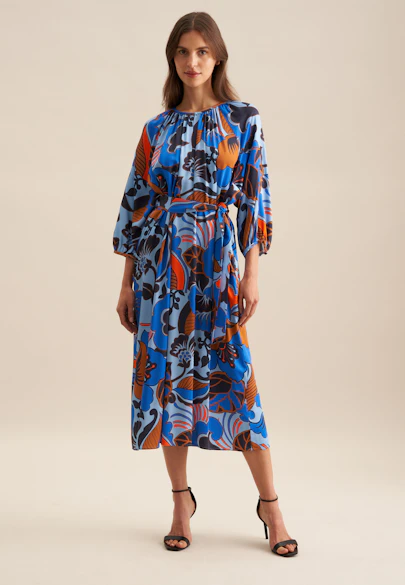 Robe Floral in Bleu Moyen |  Seidensticker Onlineshop