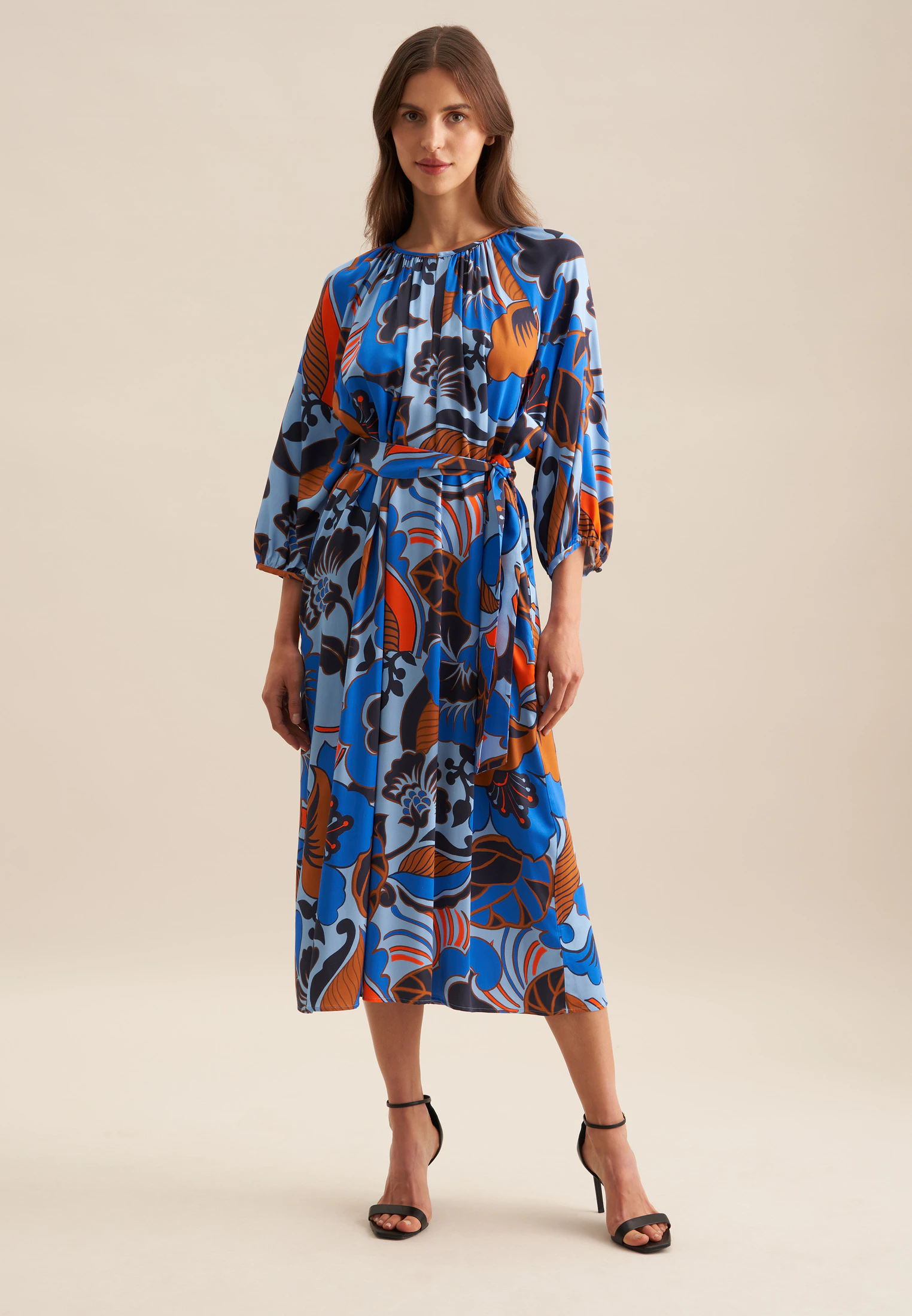 Kleid Floral Blau
