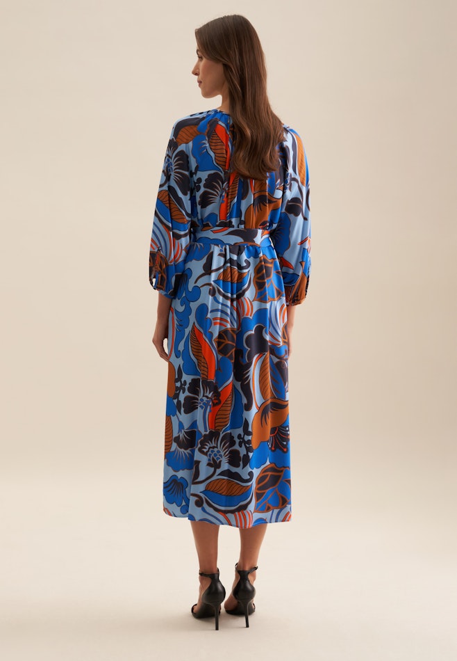 Kleid Floral in Mittelblau | Seidensticker Onlineshop