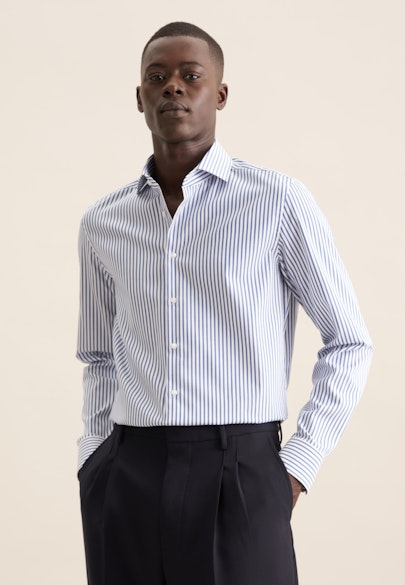 Slim Chemise d'affaires rayures in Bleu Moyen |  Seidensticker Onlineshop