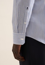 Slim Business Hemd Streifen in Mittelblau |  Seidensticker Onlineshop