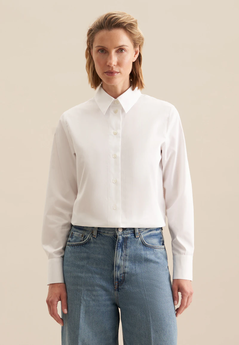 Cotton twill shirt blouse
