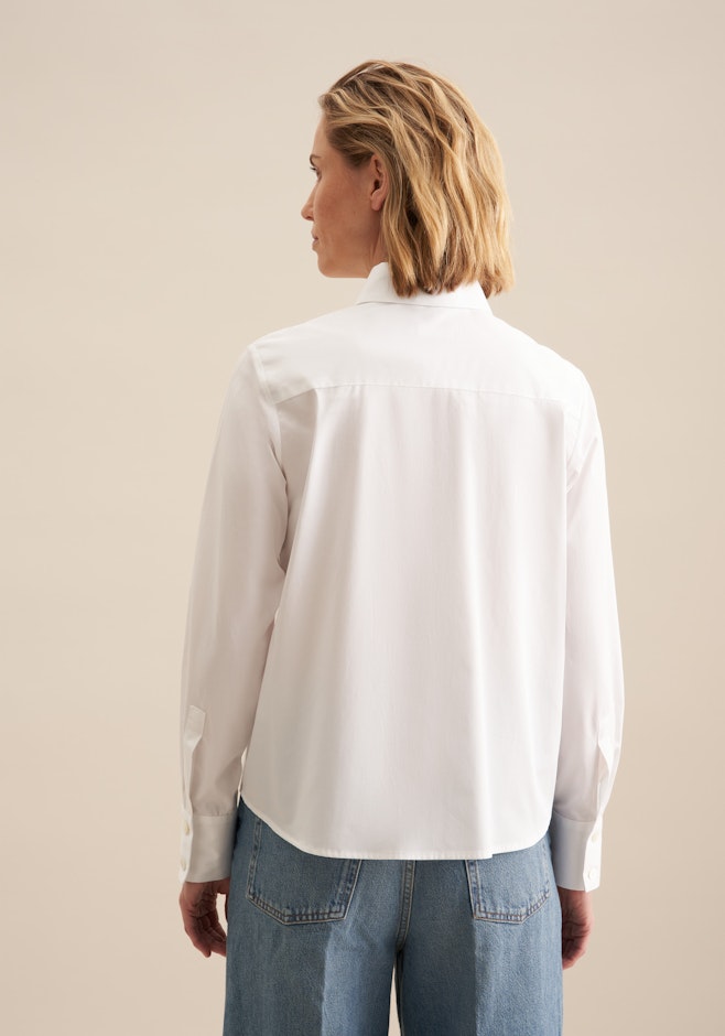 Hemdbluse aus Baumwolltwill in Weiß | Seidensticker Onlineshop