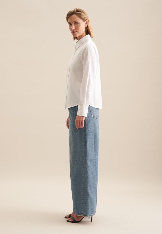 Hemdbluse Uni in Optical White |  Seidensticker Onlineshop