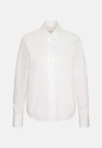Cotton twill shirt blouse in White |  Seidensticker Onlineshop