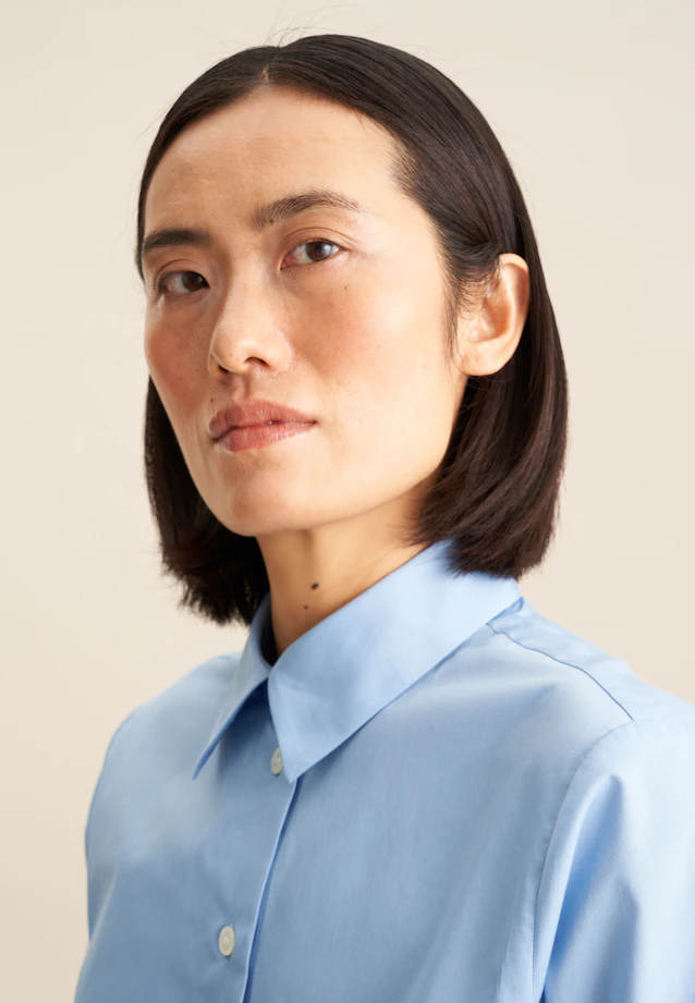 Hemdbluse aus Baumwolltwill in Hellblau |  Seidensticker Onlineshop