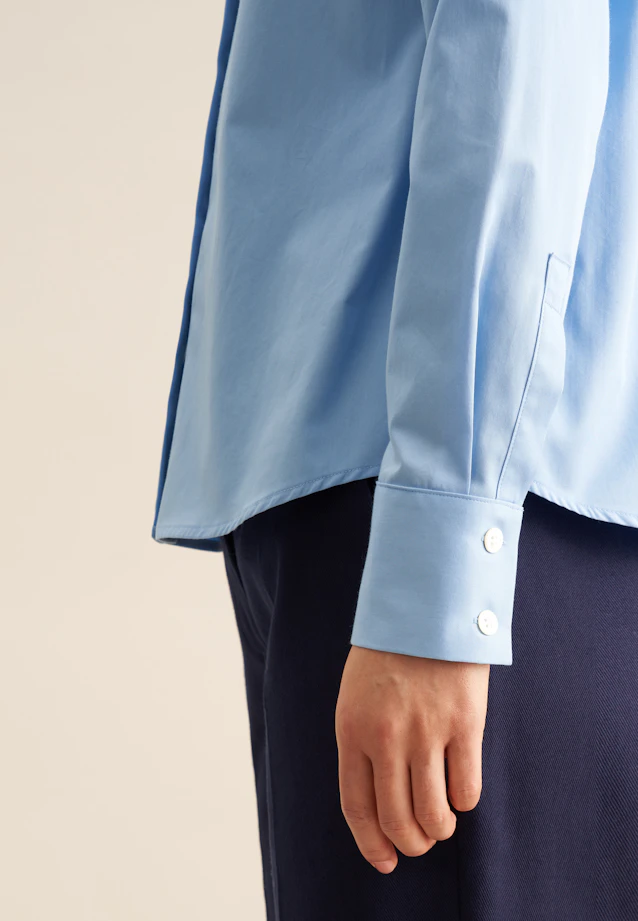 Hemdbluse aus Baumwolltwill in Hellblau |  Seidensticker Onlineshop